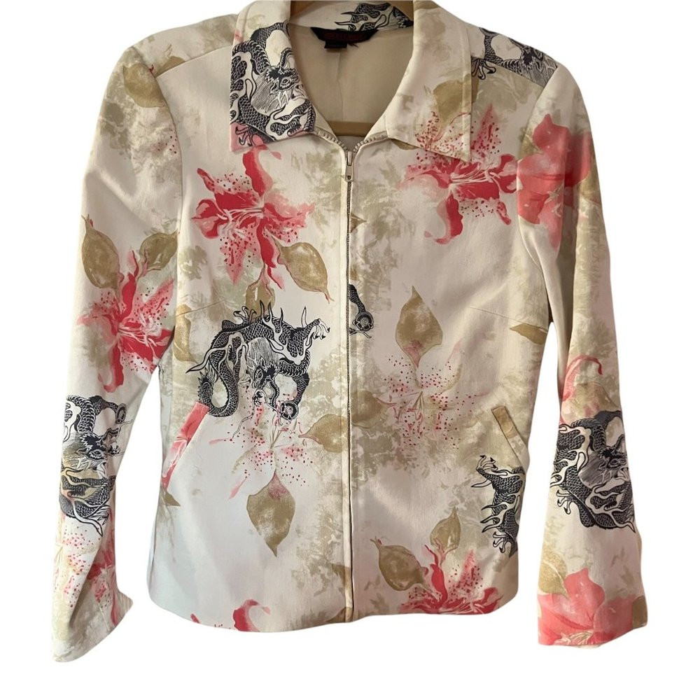 Simon Chang Printed Cotton Pant Suit S - Picture 2 of 11